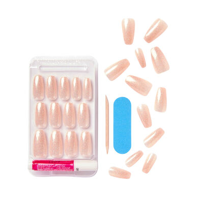 Kiss Gel Fantasy Ready to Wear Ψεύτικα Νύχια με Κόλλα, Μεγάλο Μέγεθος, 24 τεμάχια.