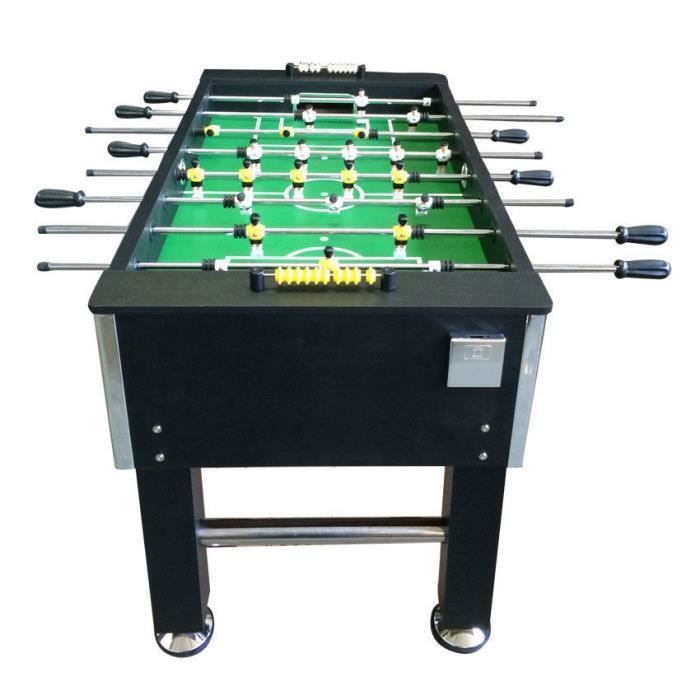 SIMBA TOP-CLASS tafelvoetbaltafel van zwart MDF-hout - 60 kg - 140 cm x 88 cm x 77 cm