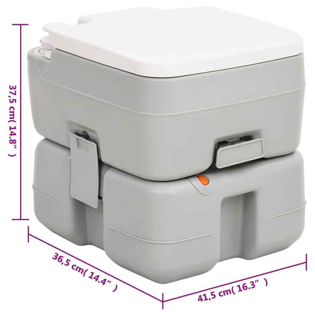 Toilettes et réservoir d'eau de camping Vidaxl White