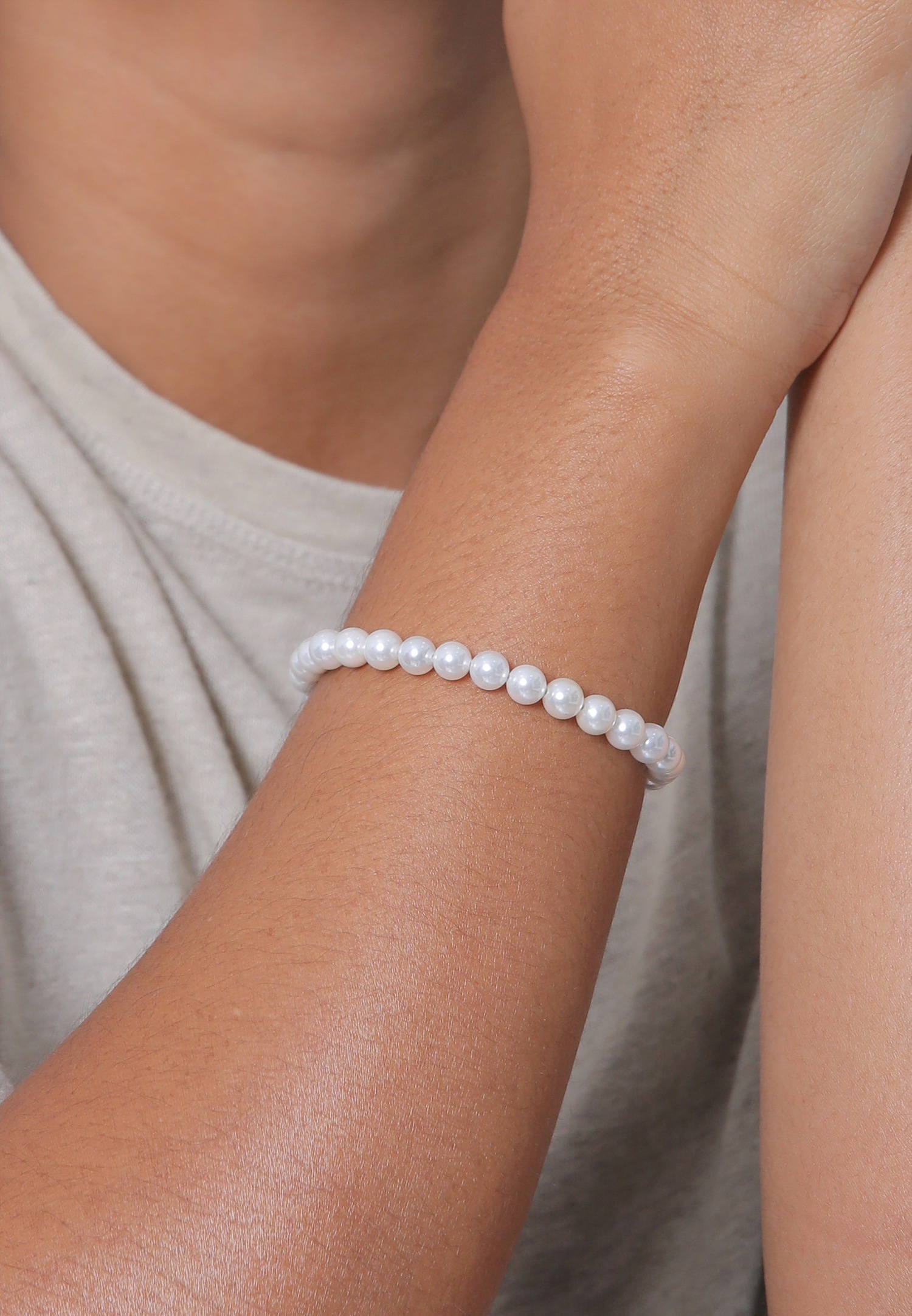 Elli Femmes Classique avec Perles de Coquillage en Argent Sterling 925