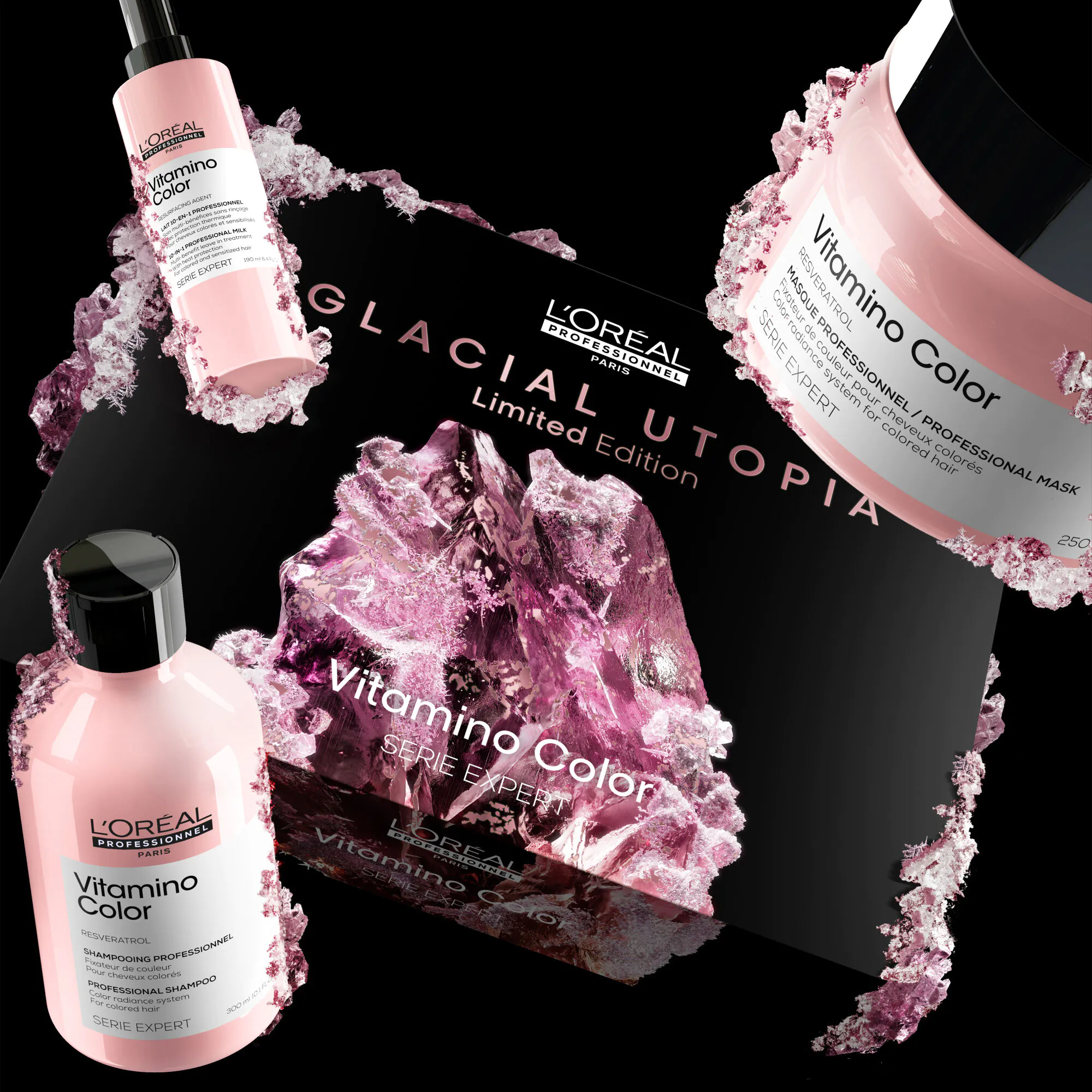 Loreal Professionnel Vitamino Color Trio zestaw - Szampon + Maska + Spray
