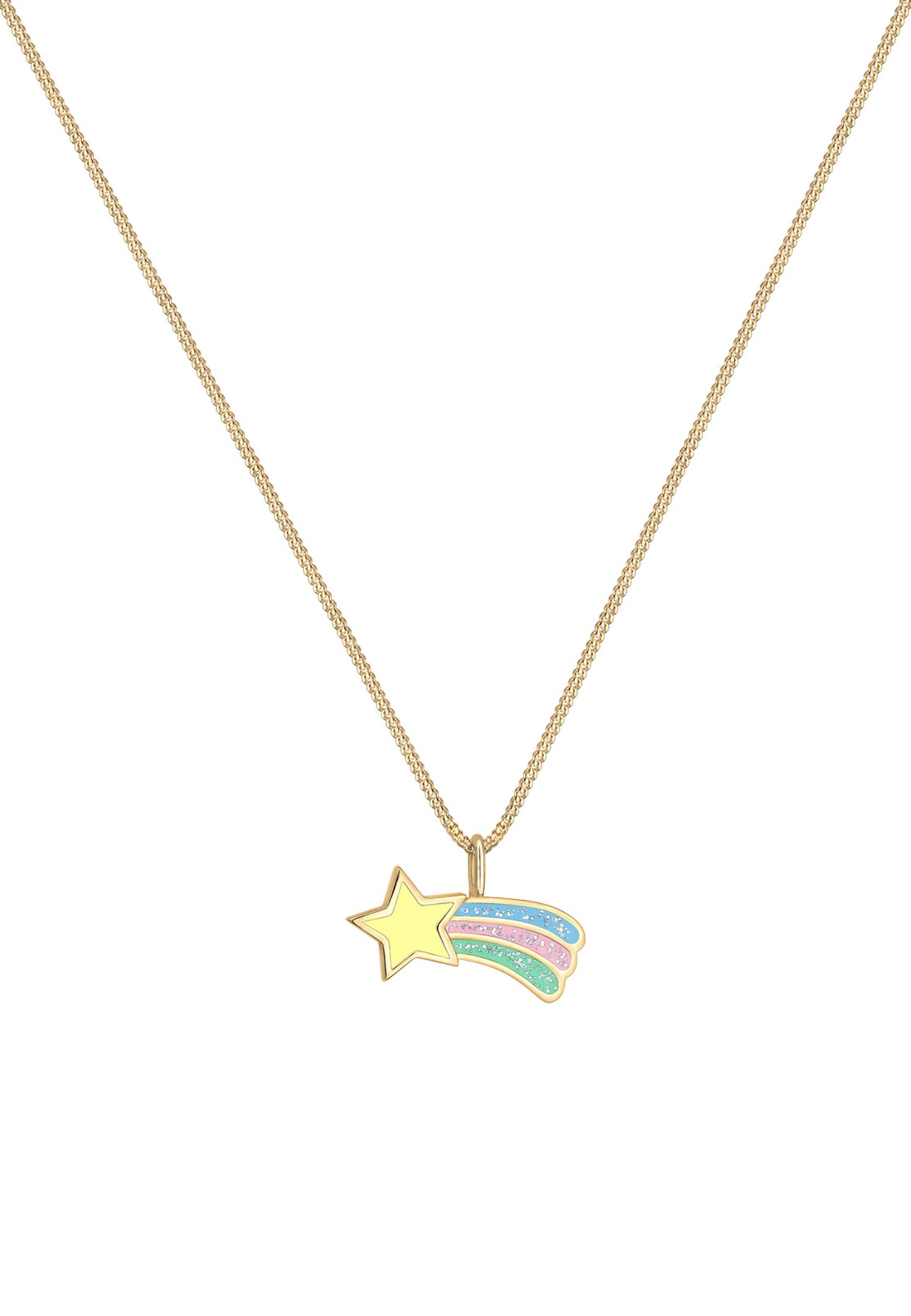 Elli Femme Pendentif Étoile Filante Multicolore - (925/1000) Argent