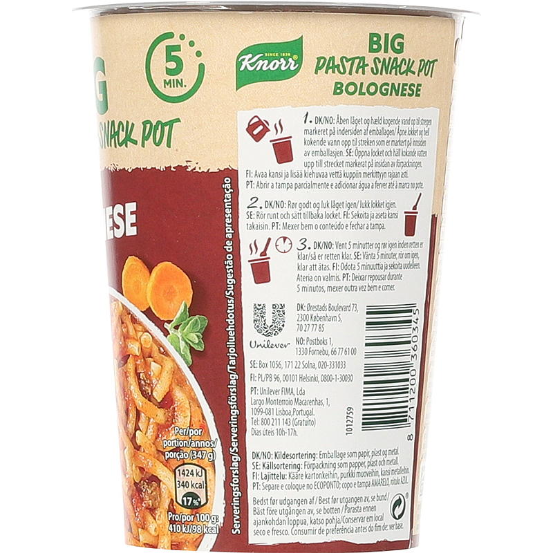 Knorr Bolognese snackbeholder 88 g Knorr