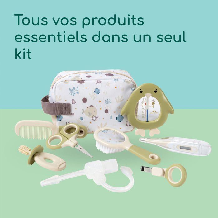 BEBECONFORT Complete Baby Toiletry Kit, 8 products for 8 uses, Under the Sea