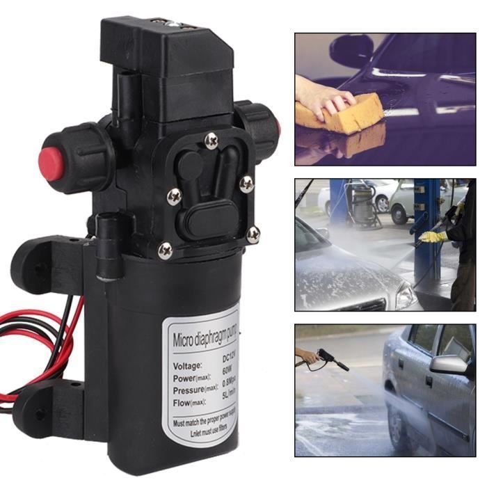 Bomba de agua de alta presión DC12V 60W 116psi para caravanas, camping y barcos, autocebante, 5L/min