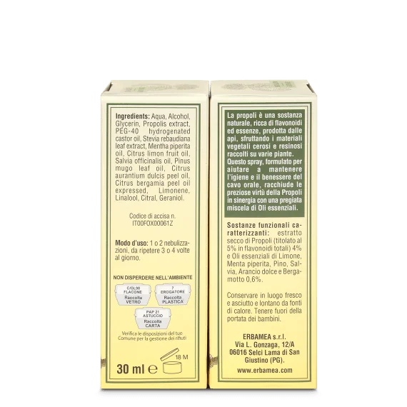 ERBAMEA Erbamea Propolis Getitreerde Keelspray 30ml Voor Keelcomfort