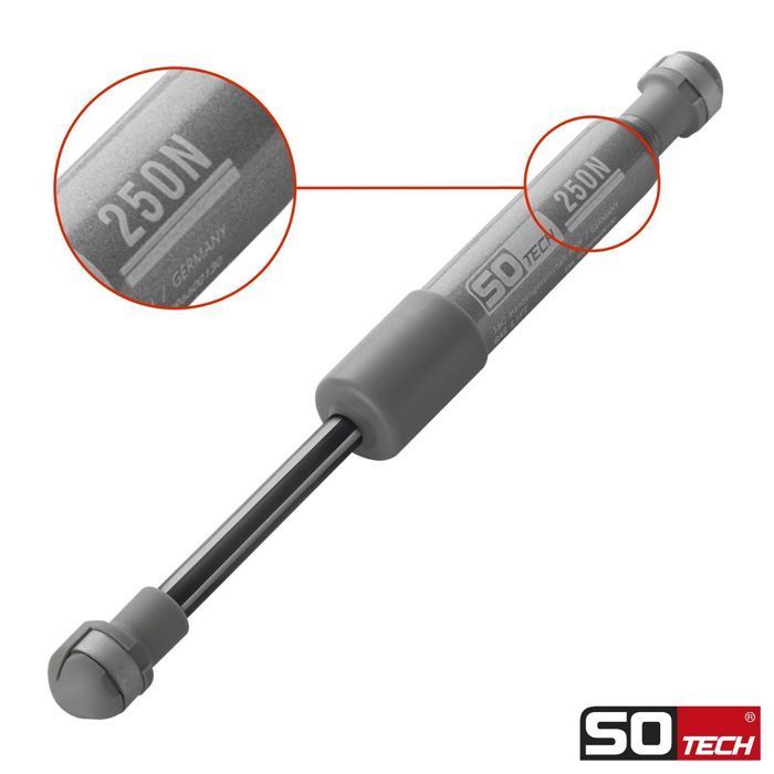 Ammortizzatore a gas in 2 pezzi, molle di compressione da 250 N, ricambio per KESSEBÖHMER Lift-o-Mat di SOTECH