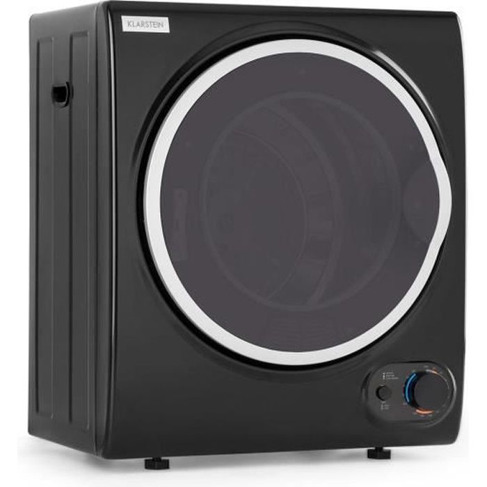 Asciugatrice a asciugatrice a ventilazione compatta Klarstein Jet Set 2500 - 2,5 kg - Nera