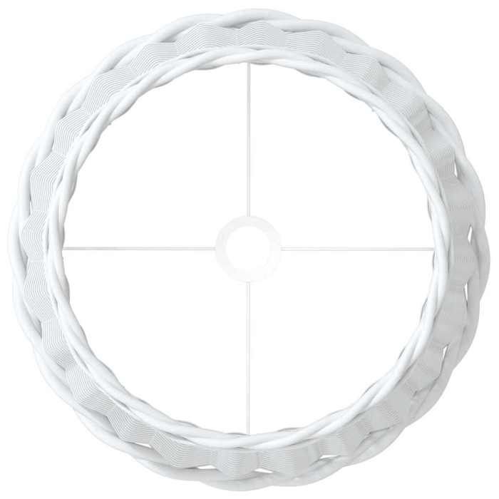 Abat-jour - vidaXL - Blanc - Ø45x28 cm - Osier - Support en fer