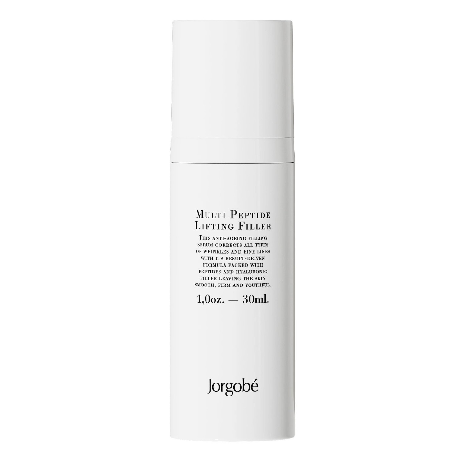 „Jorgobé Skincare“ hialurono rūgšties serumas su daugiapeptidiniu stangrinančiu užpildu – 30 ml