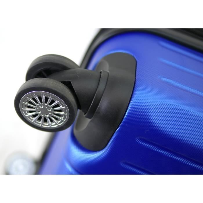 VIDA VR610B Harde koffer met dubbele wielen - Uitstekende prijs-kwaliteitverhouding (Jean Blue, M - Medium - 76L - 66x44x26cm - 3,5kg)