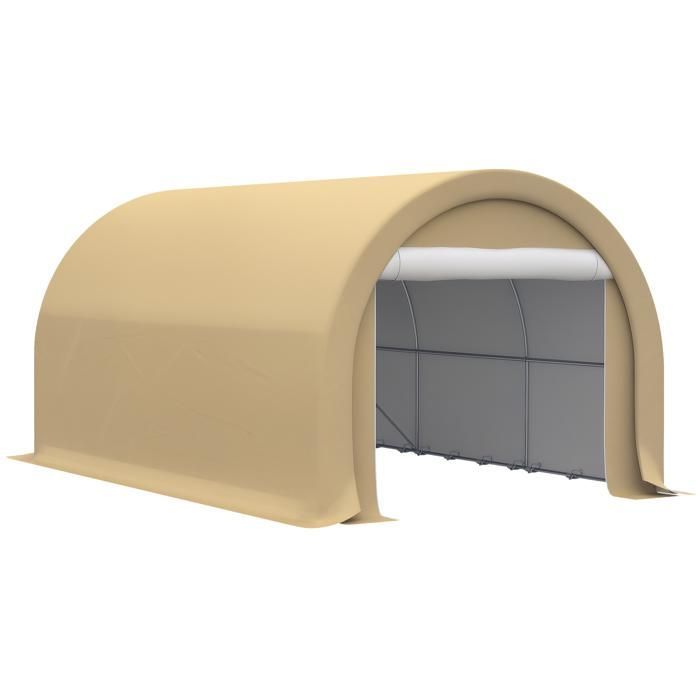Posto auto coperto - Outsunny - 500x300x240cm - PE - beige