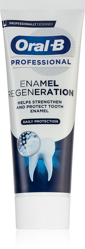 creme dental Oral-B Regeneração do Esmalte fortalece o esmalte dos dentes.
