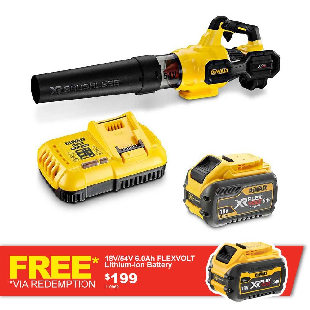 DEWALT 54V XR FLEXVOLT Axiale Bladblazer 1 x 9.0Ah Kit DCMBA572X1-XE