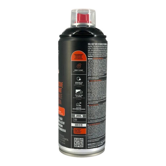 Spuitverf - Zwart - RAL 9005 - Roestwerend - Grondverf, beschermt, kleurt en lakt - MTN PRO