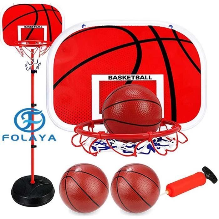 Support de basket-ball - FOLAYA - Réglable - Hauteur 63-165 cm - Avec 3 ballons - Pour enfants
