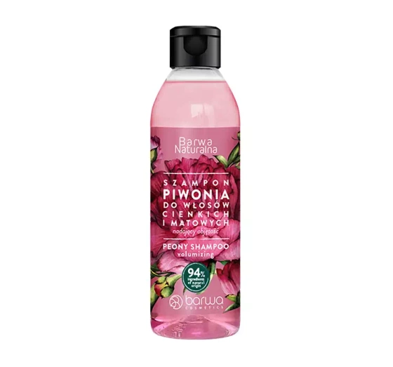 Barwa Naturalna szampon do włosów cienkich i matowych Piwonia 300 ml