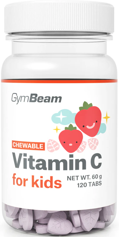 GymBeam Vitamine C voor kinderen, voedingssupplement, vitamine C-tabletten