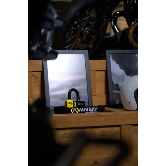 Auvray Lasso motorcycle chain lock, 13.5 mm diameter, 120 mm length, SRA standard.