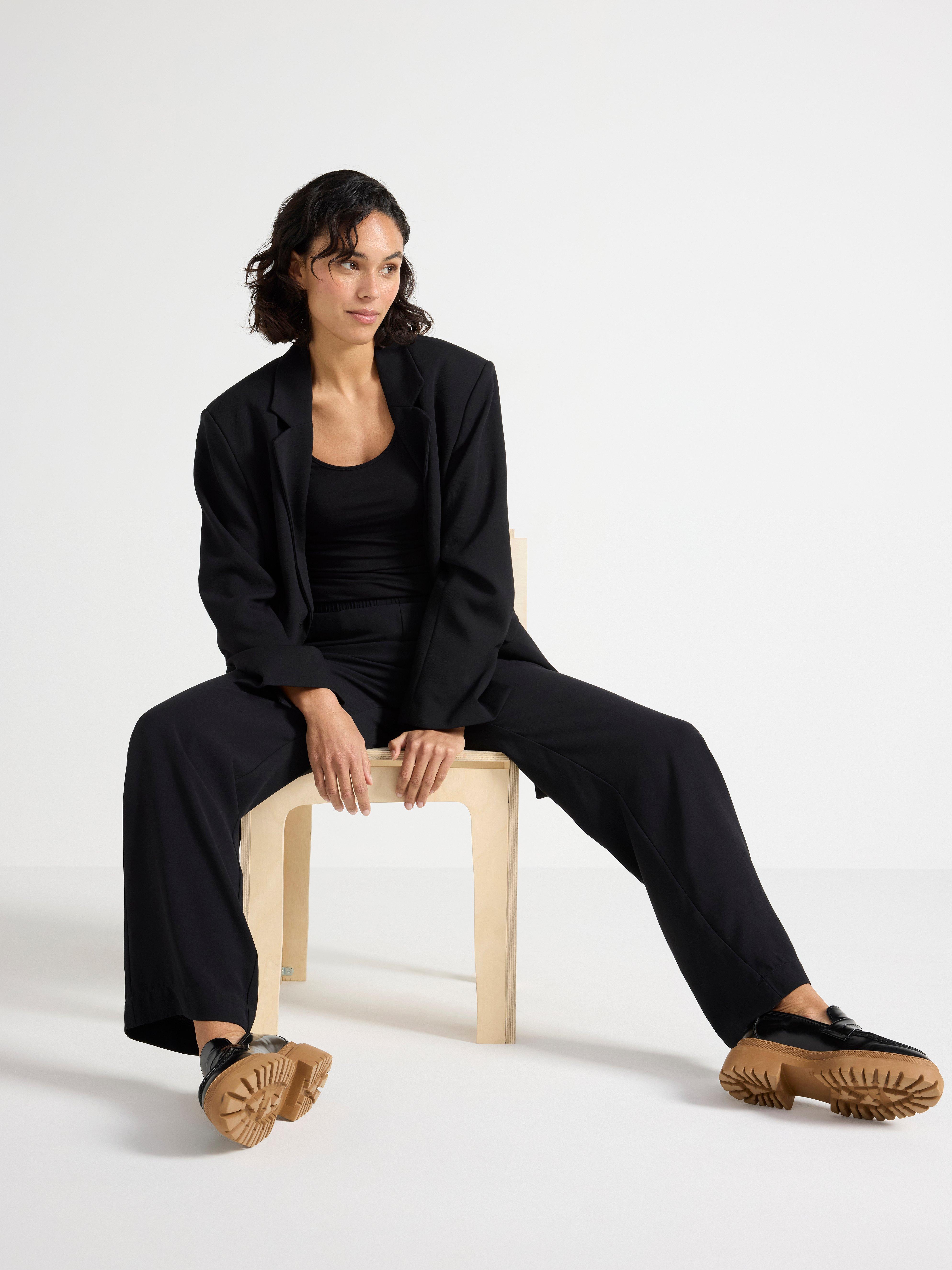 Pantalones rectos BELLA negros