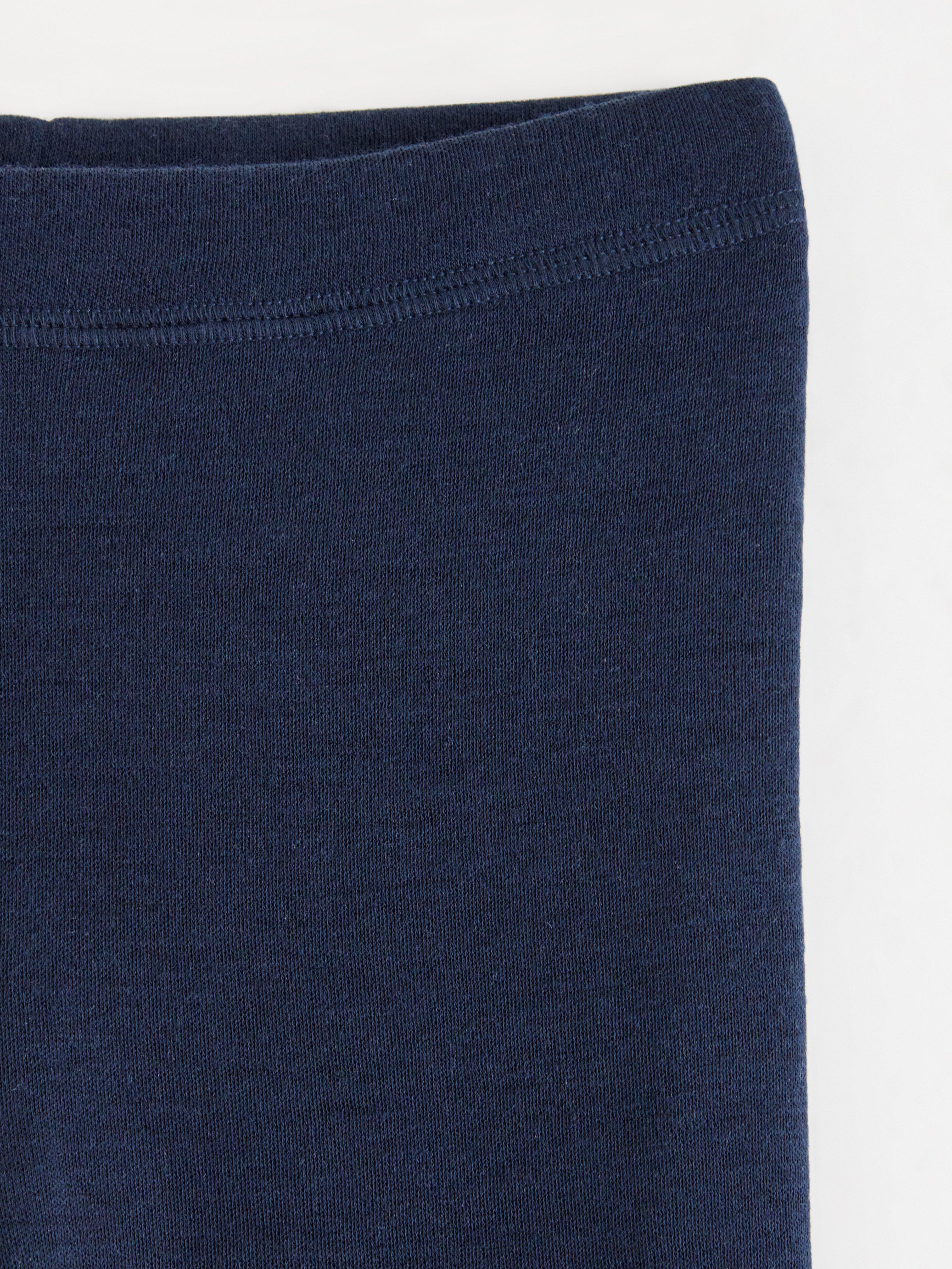 Calzoncillos largos de lana merino azul marino