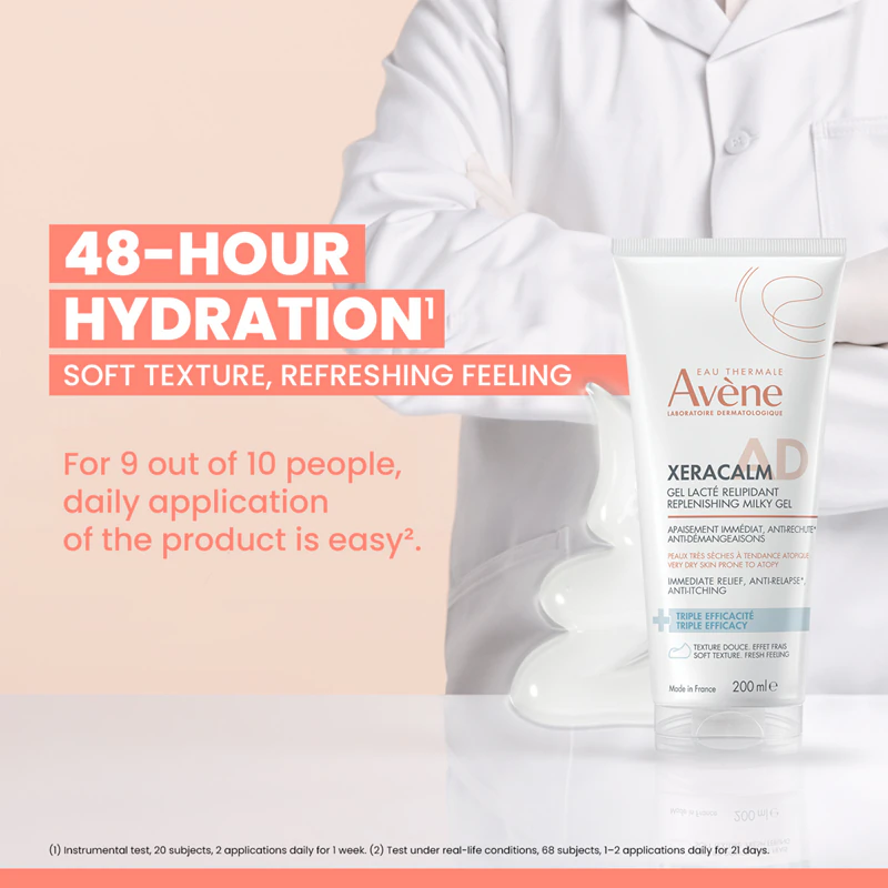 Avène XeraCalm AD Gel Leitoso Repositor de Lipídios, Creme para Pele Seca e Atópica