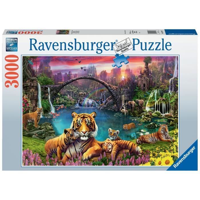 Puzzel van 3000 stukjes: Tijgers in de lagune, Volwassenen, 14 jaar en ouder, 00016719, Ravensburger