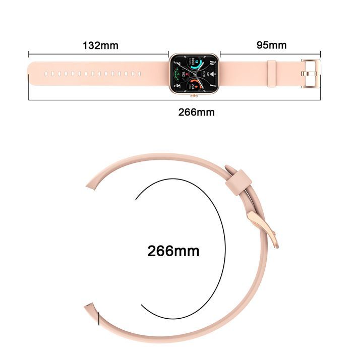 1 Stück Silikon-Uhrenarmband, kompatibel mit IOWODO Blackview W20/X20/R60 Smartwatches, Pink