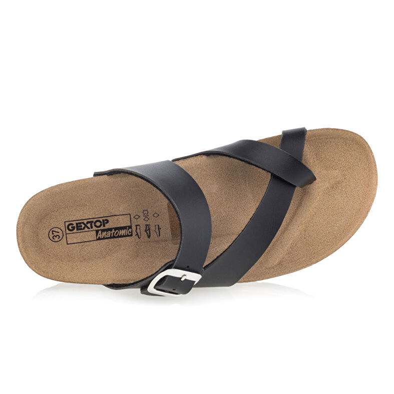 Sandali neri da donna / Scarpe aperte in punta