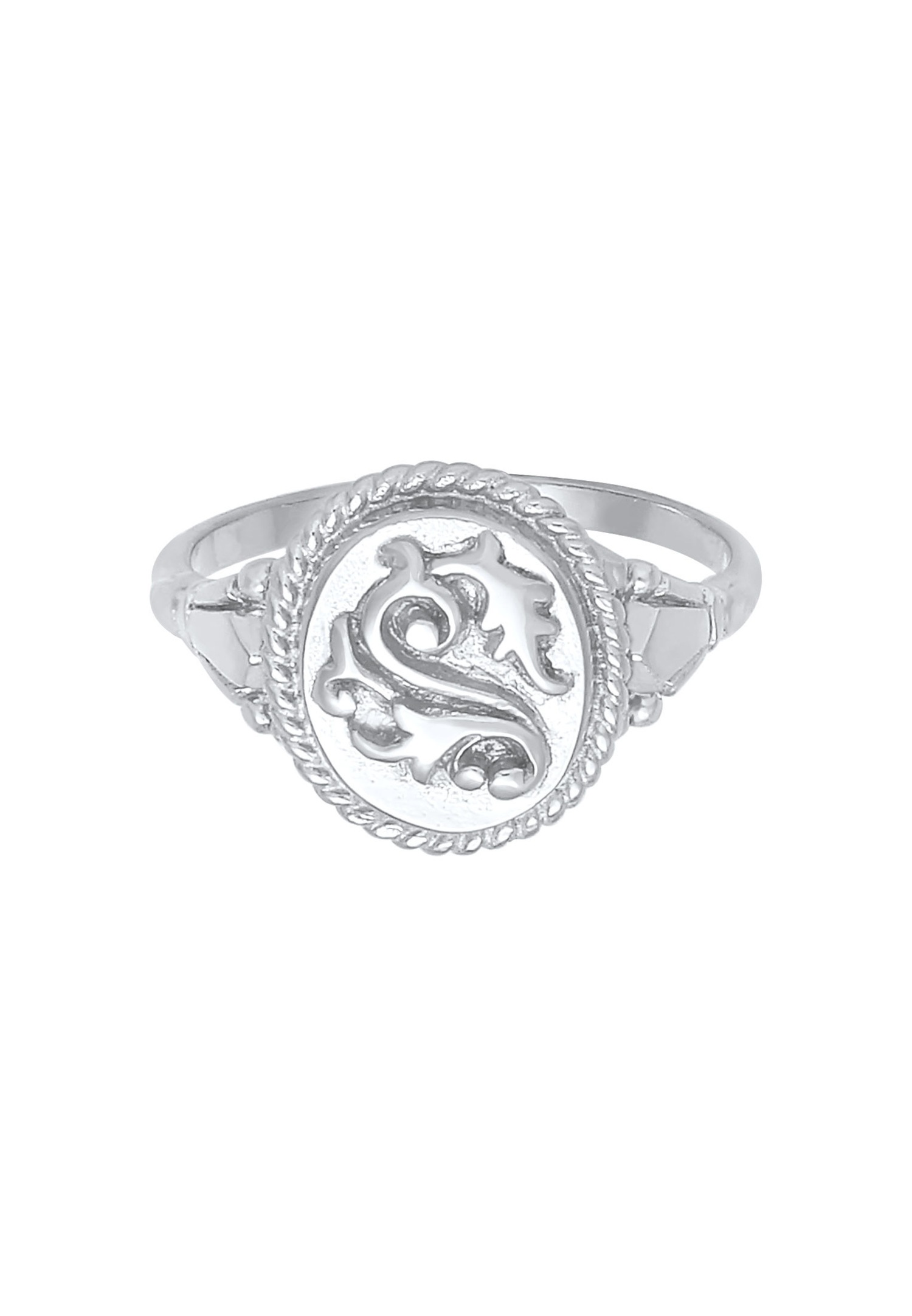 Elli Femmes Vintage Ornament Chunky Trend Blogger Trend en argent sterling 925 plaqué or