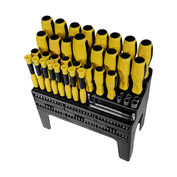 Screwdriver and bit set, 100 pieces.