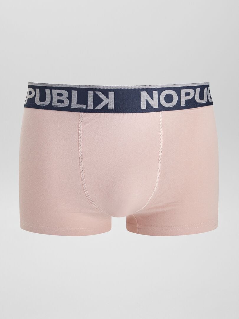 Zestaw 3 bokserek „No Publik” – RÓŻOWY