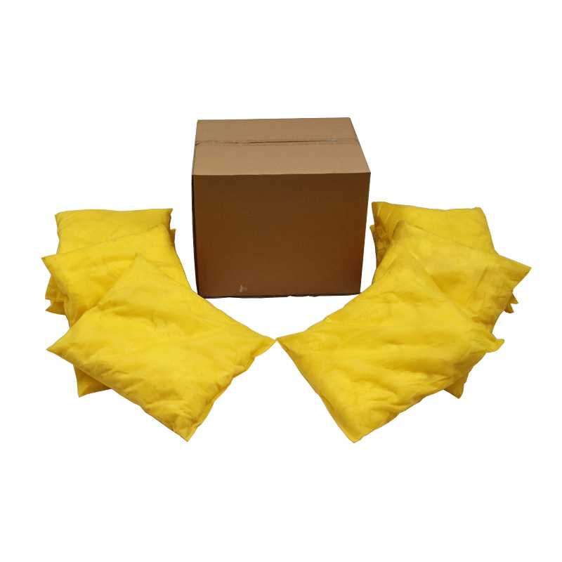 Kit de control de derrames, almohada absorbente, alfombrilla absorbente para limpiar derrames de aceite.