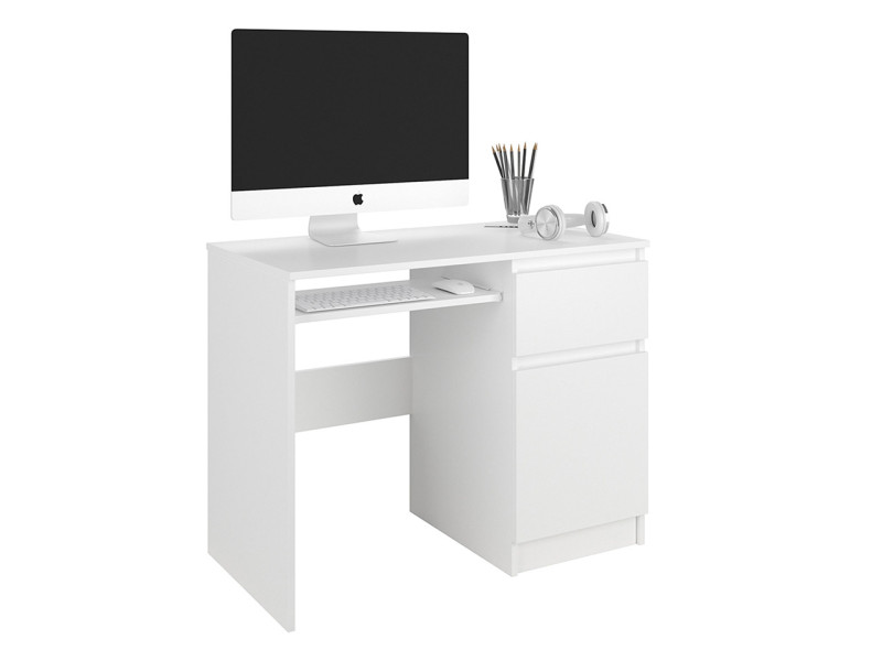 Meble biurko komputerowe stolik 96cm białe N-35