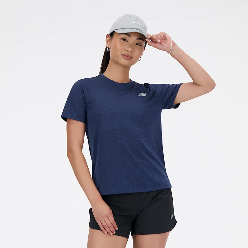 Koszulka sportowa damska - OBS NAVY HEATHER