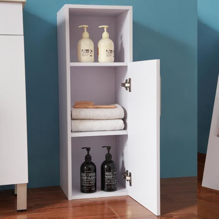Set da bagno con lavabo singolo da 60 cm, 5 pezzi, 2 ante, colore: bianco