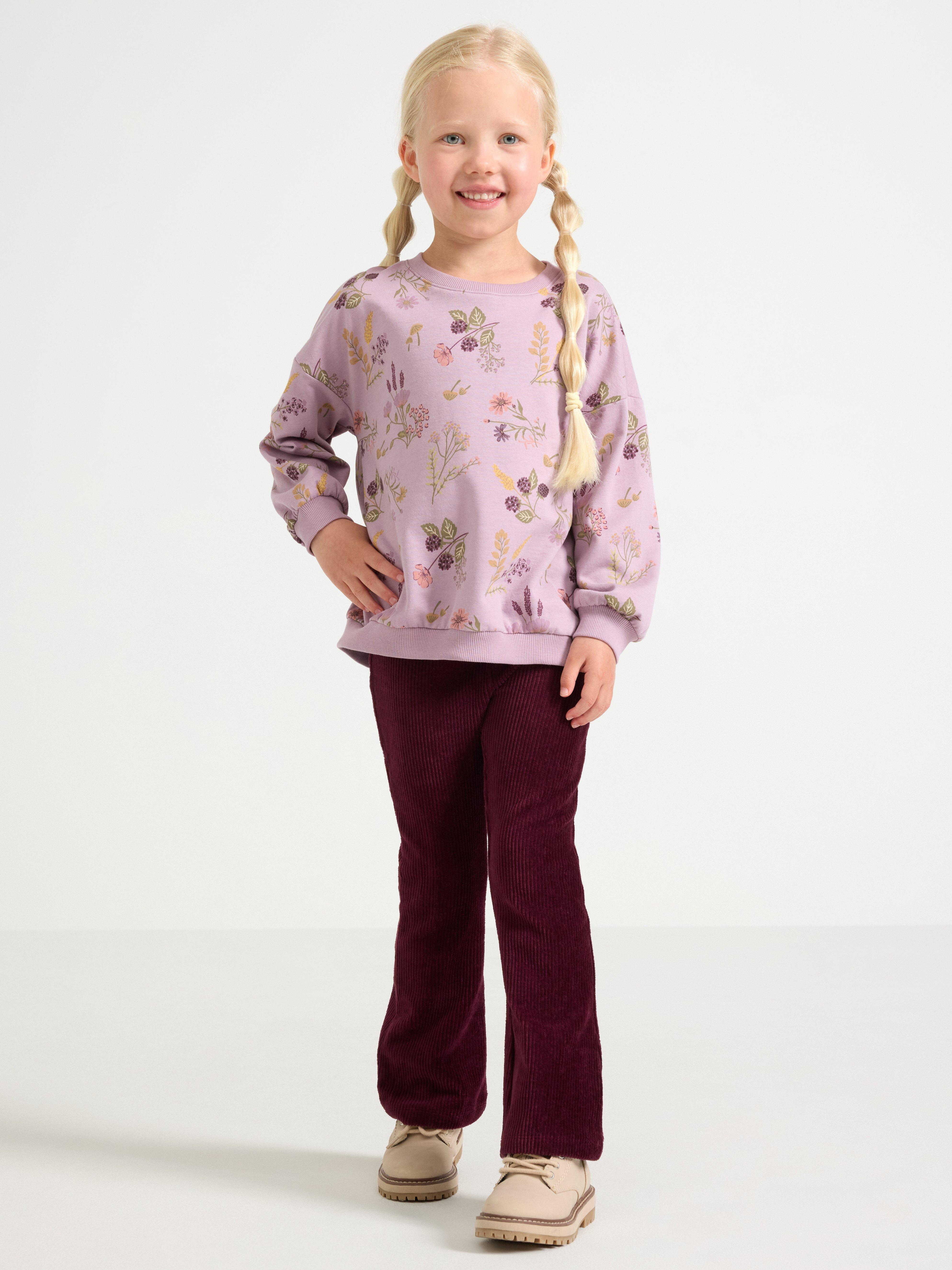 Sweatshirt med borstad insida Light Dusty Lilac
