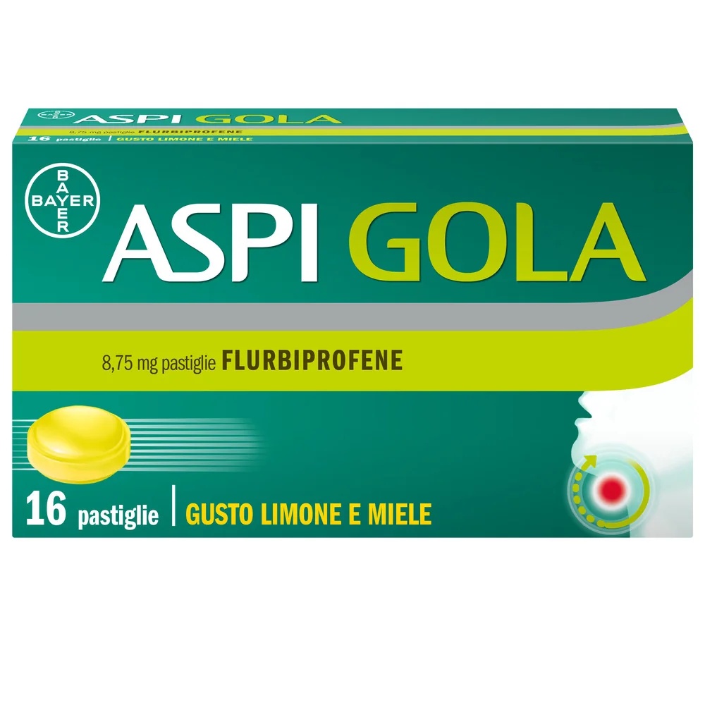 ASPIRINE Aspi Gola Anti-inflammatoire 16 bonbons miel-citron pour le mal de gorge