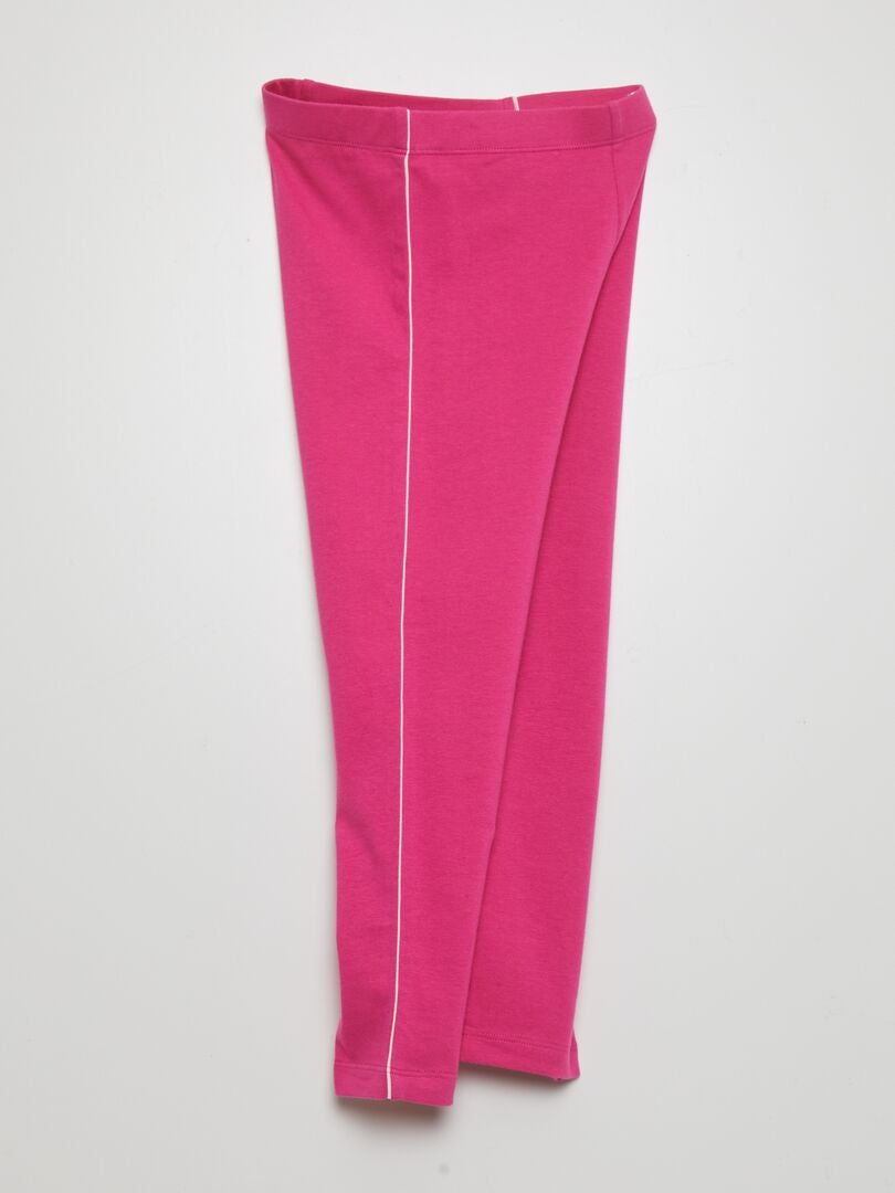 Calça legging de malha elástica com cós elástico - ROSA
