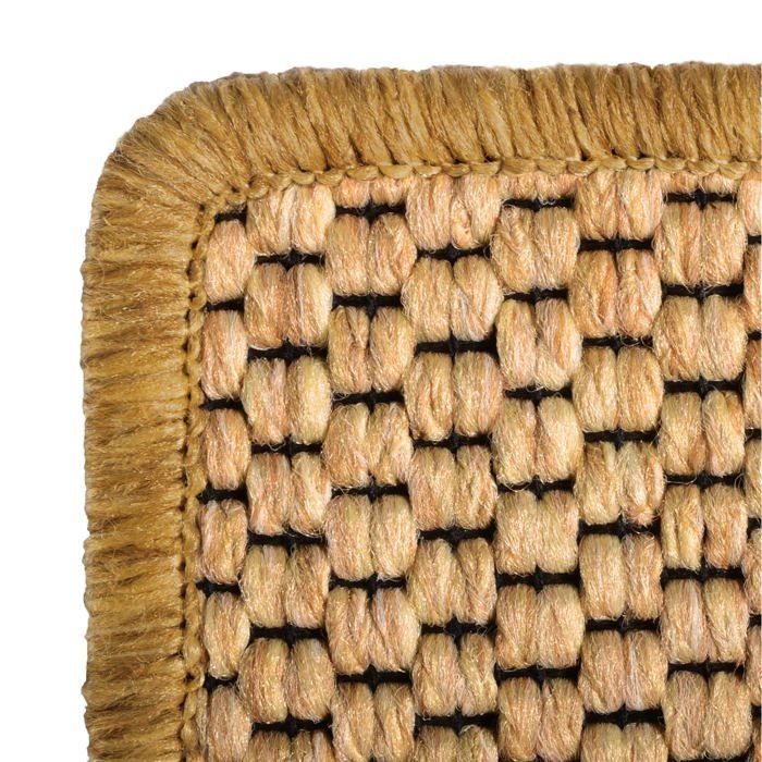 Alfombra Kalkutta hecha a medida, superficie de bucle, color natural, 200 x 50 cm.