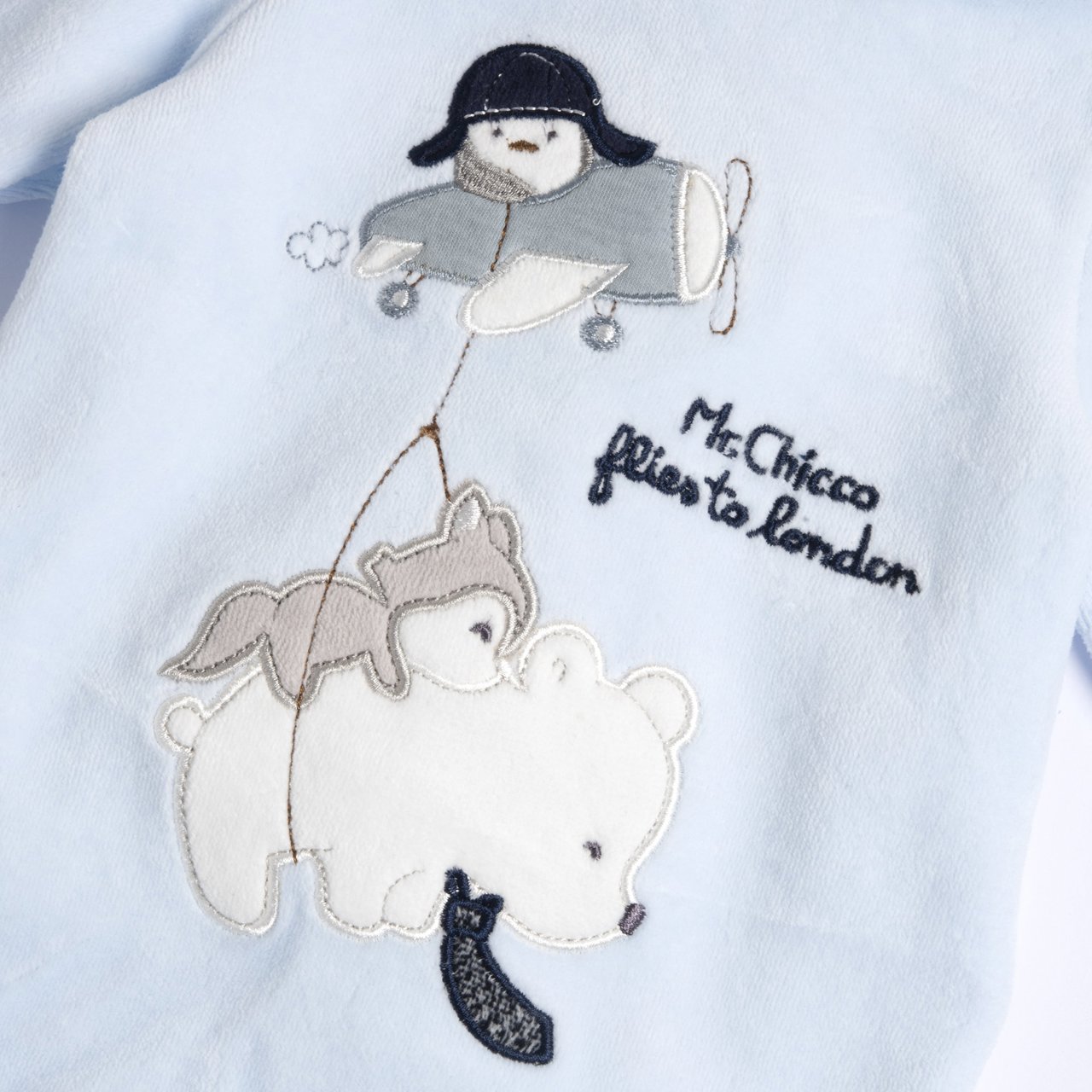 Babypyjama met vliegtuigprint