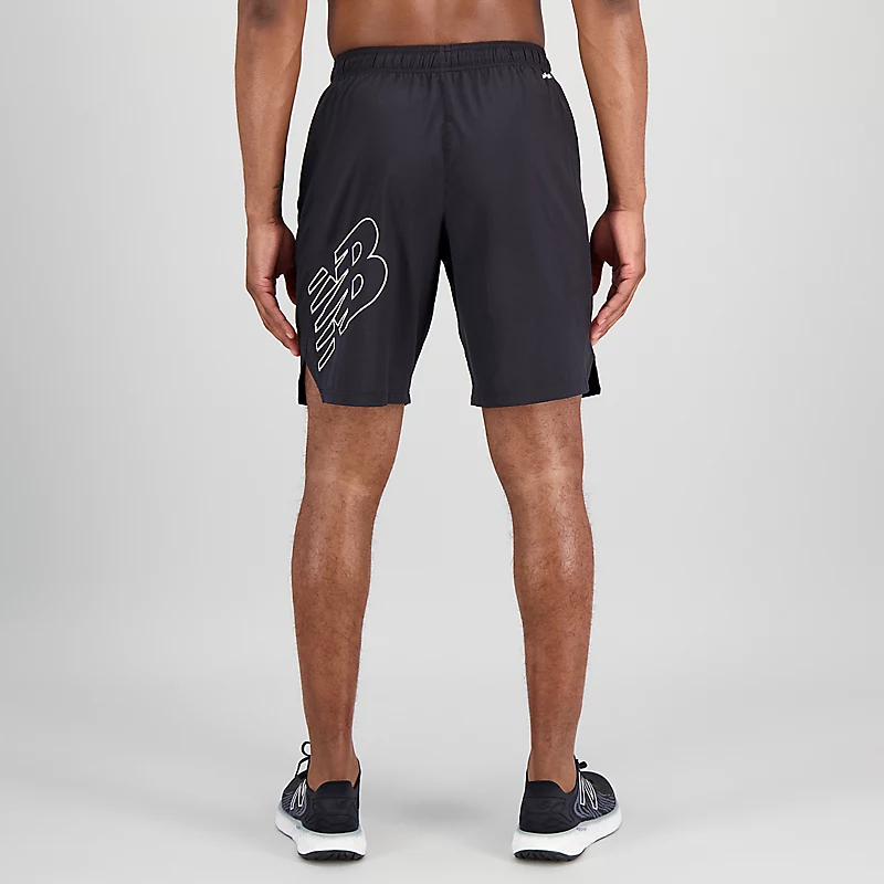 Heren Tenacity geweven logo shorts van 23 cm - Zwart