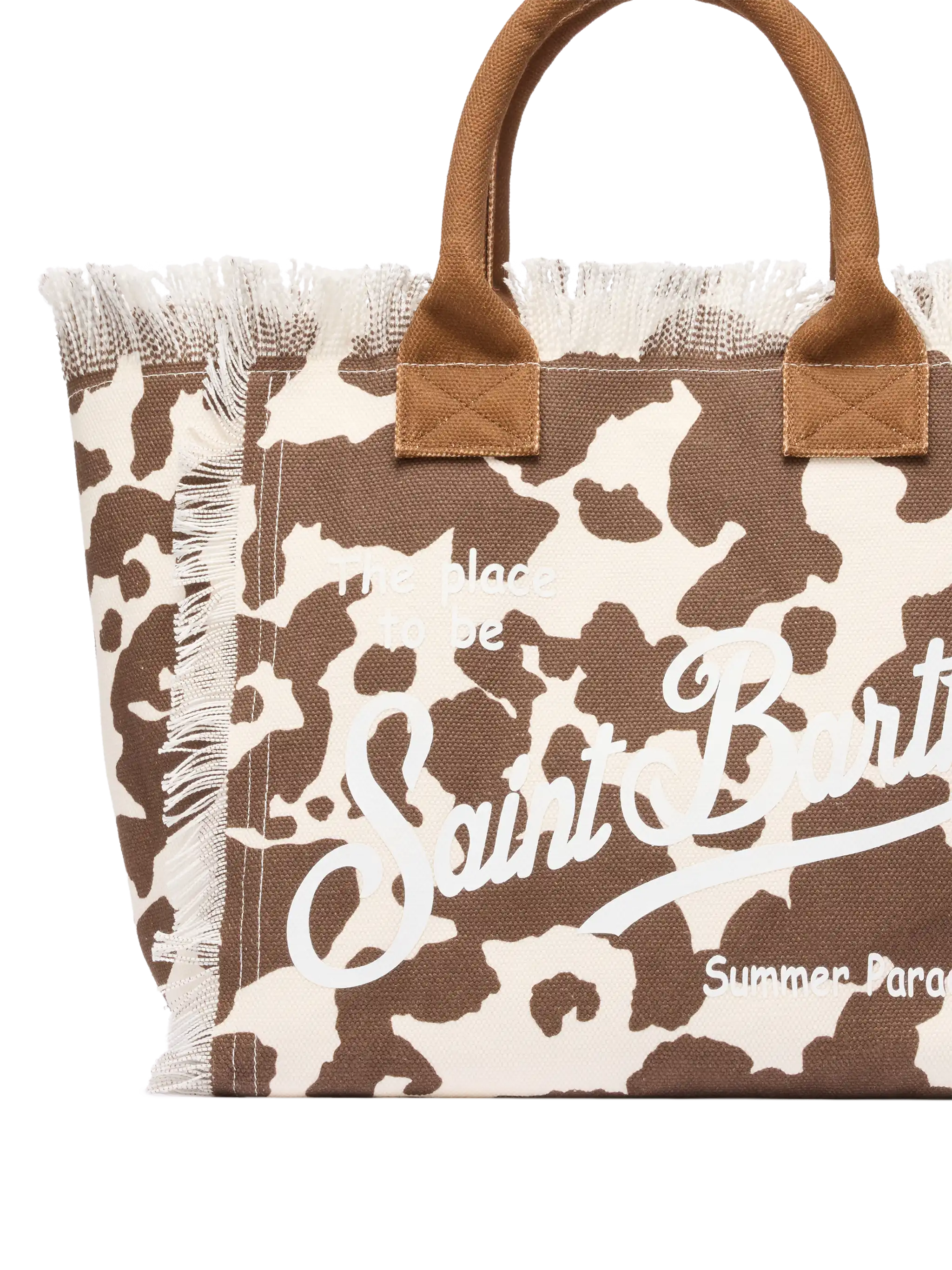 Kosmetiktasche aus Baumwoll-Canvas mit Kuhfellmuster