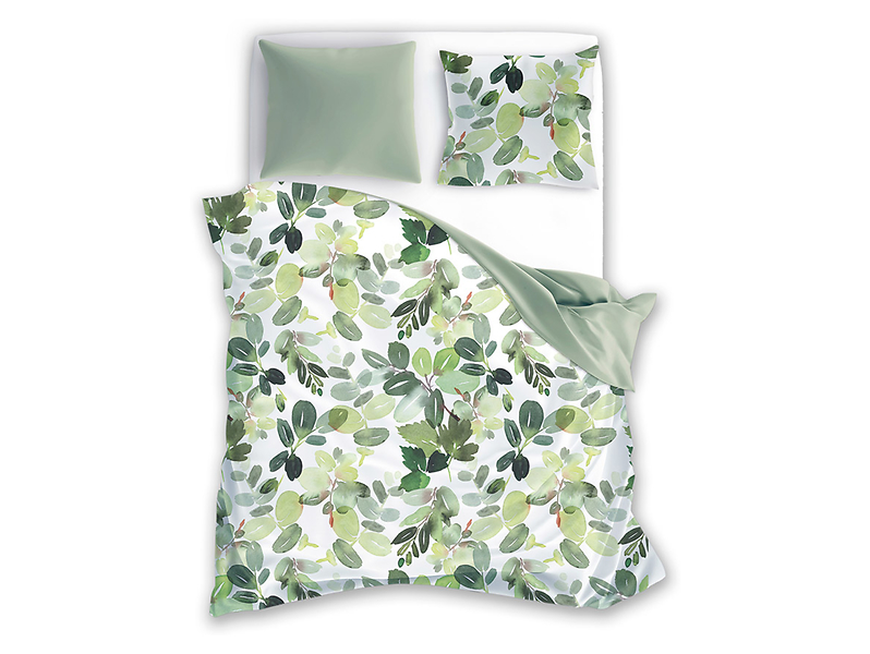 Komplet pościeli  Leaves bawełna 200x220 cm   2x70x80 cm