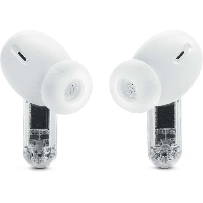 Auriculares inalámbricos con cancelación de ruido - JBL - Tune Beam 2 - Blanco fantasma