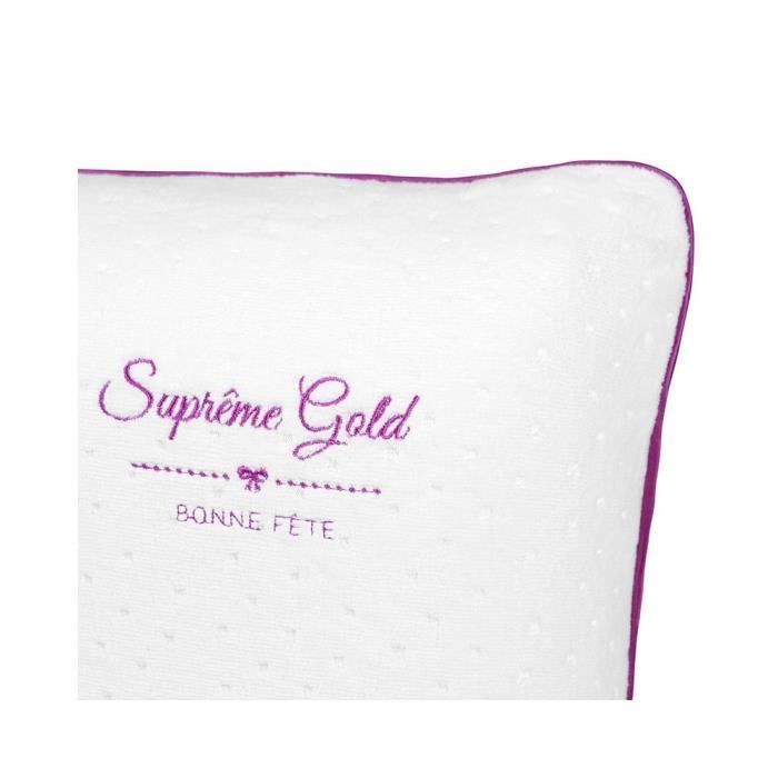 Almohada nocturna Supreme Gold 60x60cm | Espuma viscoelástica de 45 kg/m³ | 12 cm de grosor | Funda extraíble | 2 años de garantía