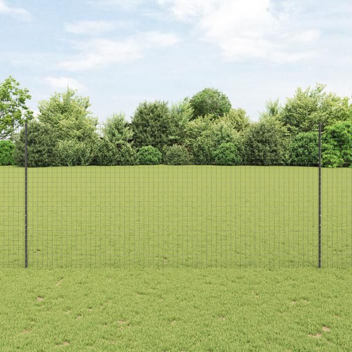 vidaXL 10-piece U-shaped fence posts, grey, 160 cm, steel, 42006288