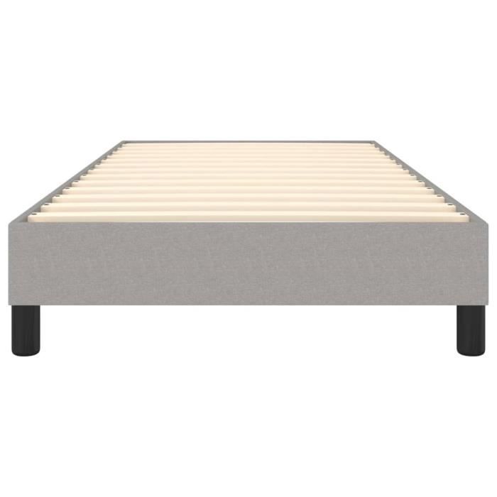 Base de cama con muelles Dilwe - 90x190 cm - Tejido 100% poliéster - Gris claro - Individual