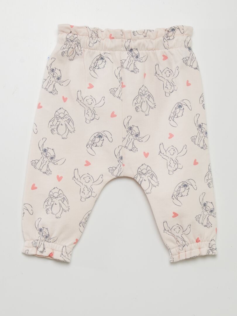 Broek met 'Stitch'-print over de hele broek - ROZE