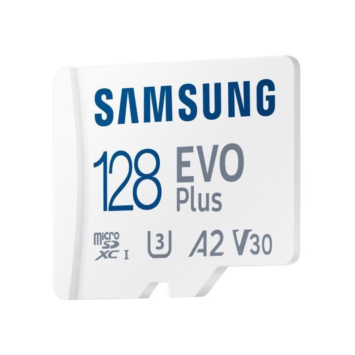 2PCS Samsung Evo Plus 128GB Micro SD SDXC Memory Cards, SDXC U3 Class 10 A2, 130MB/s, with Adapter
